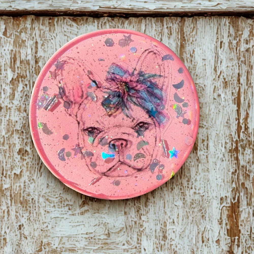 Pink French Bulldog Phone Grip Popsocket